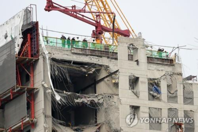 화정아이파크 붕괴현장.(사진=연합뉴스)