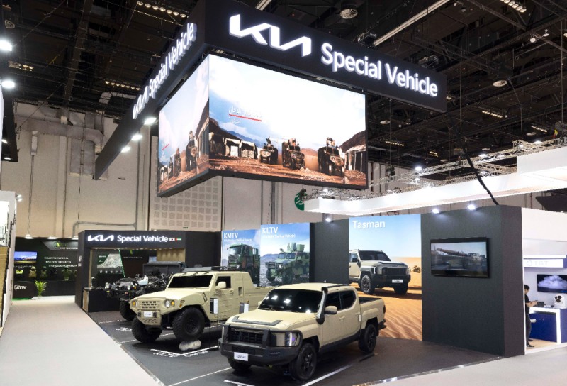 IDEX 2025 방산전시회 기아관 전경.(사진=기아)