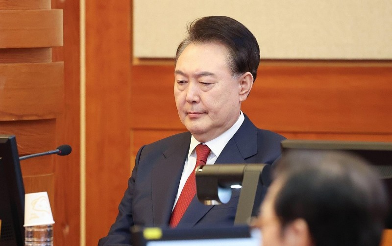 헌법재판소 변론에 참석한 윤석열 대통령(사진=연합뉴스)