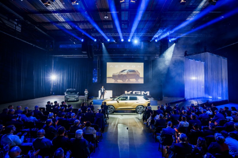 KGM은 독일에서 딜러 콘퍼런스를 갖고 액티언과 무쏘 EV 등을 선보이며 수출 시장 공략에 박차를 가했다.(사진=KGM)