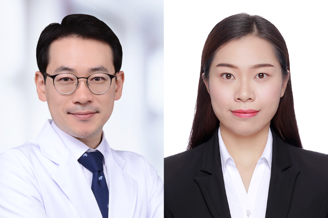 (왼쪽부터) 서울대병원 방사선종양학과 이주호 교수, 리슈에 박사. 사진=서울대병원