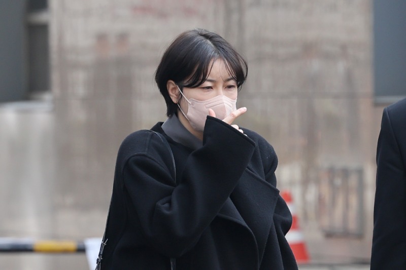재판 출석하는 문다혜씨(사진=연합뉴스)