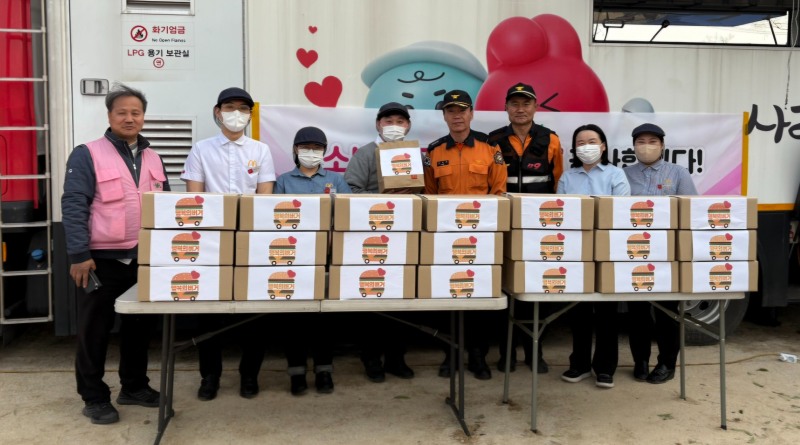 한국맥도날드, 산불 피해 현장에 ‘행복의 버거’ 전달