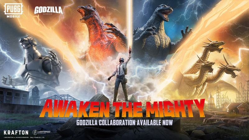 크래프톤 배틀그라운드 모바일 ‘고질라’와 파트너십 체결