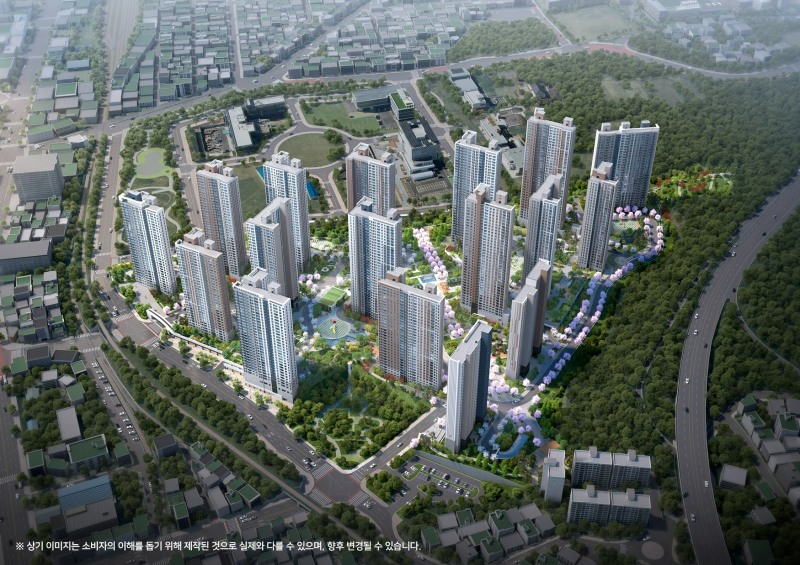 창원 메가시티 자이&위브 조감도.