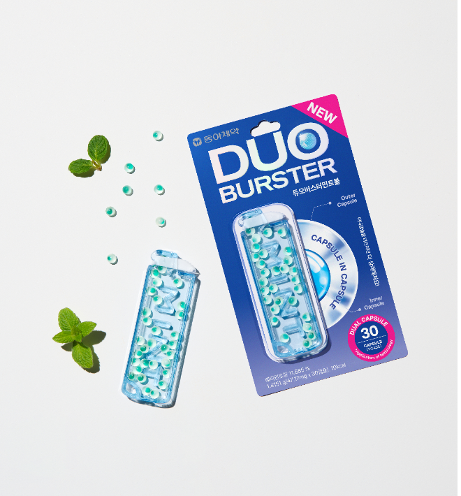 동아제약, 이중 캡슐로 즐기는 ’듀오버스터 민트볼’ 출시