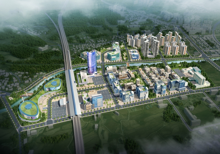 속초시 인구 10만, 방문객 3천만 프로젝트 관련(속초역세권개발 조감도)