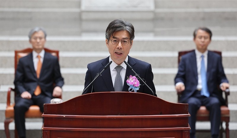 취임사 하는 마용주 신임 대법관(사진=연합뉴스)