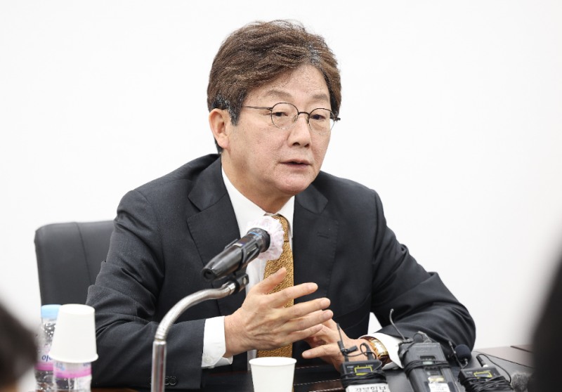 국민의힘 유승민 전 의원이 11일 대구 수성구 국민의힘 대구시당에서 열린 기자 간담회에서 발언하고 있다. 사진=연합뉴스