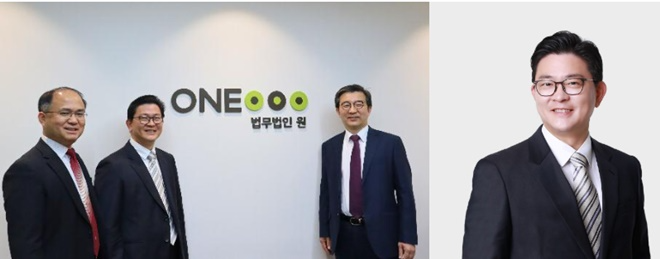 국방·방위산업팀 단체사진(좌), 이태휘 변호사(우). (제공=법무법인 원)