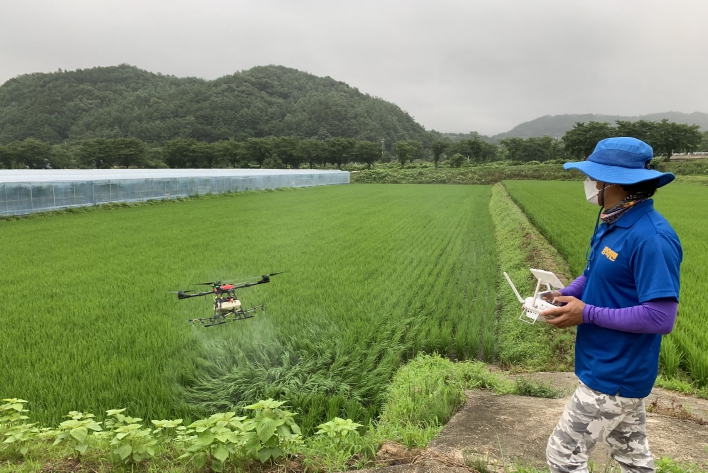 무주군 벼 무인 공동방제 지원사업
