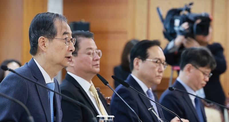 경제안보전략 TF 회의, 발언하는 한덕수 권한대행(사진=연합뉴스)