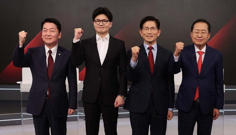 국민의힘 대선 경선 후보 4인(사진=연합뉴스)