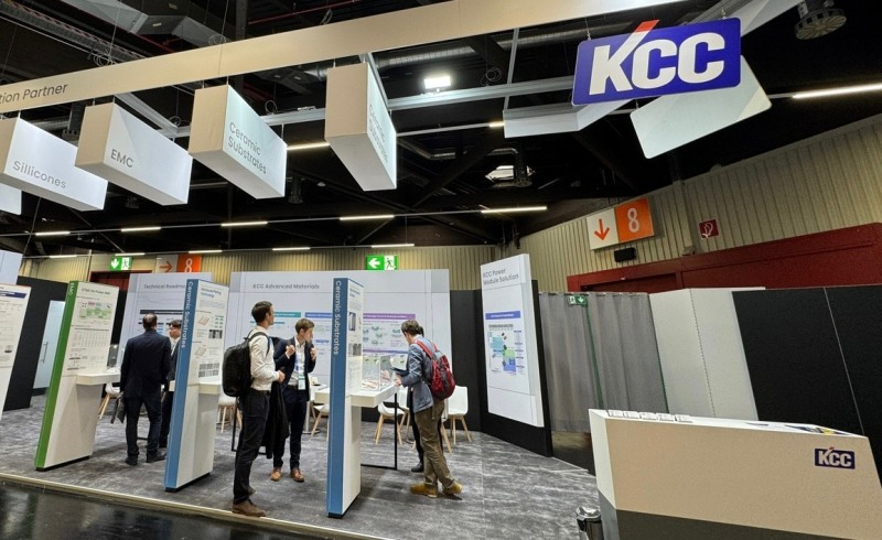 KCC가 참석한 PCIM Europe 2025 전시회의 KCC 부스 현장.(사진=KCC)