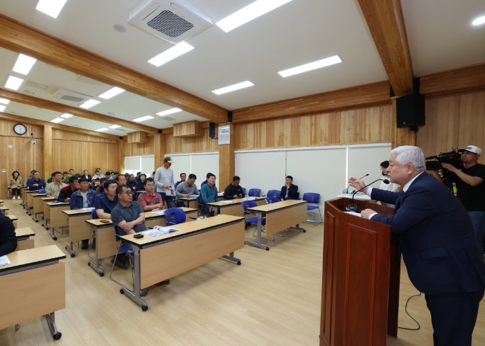 무주군, 사과 묘목 생산기술 교육 실시