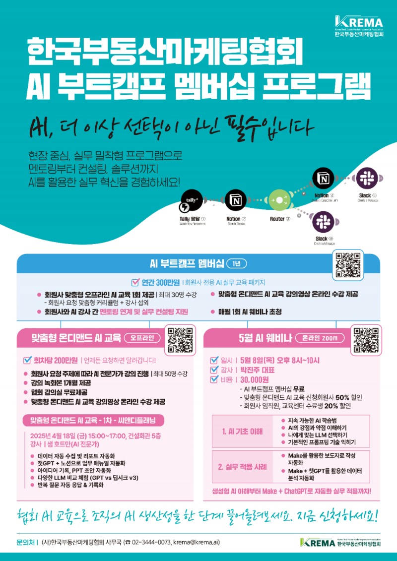 한국부동산마케팅협회, ‘생성형 AI·노코드 툴 활용 마케팅’ 세미나 성료