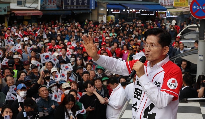 유세하는 김문수 후보(사진=연합뉴스)