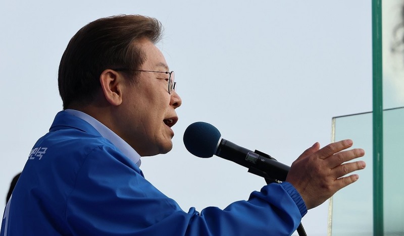 인천 계양구 유세하는 이재명 후보(사진=연합뉴스)