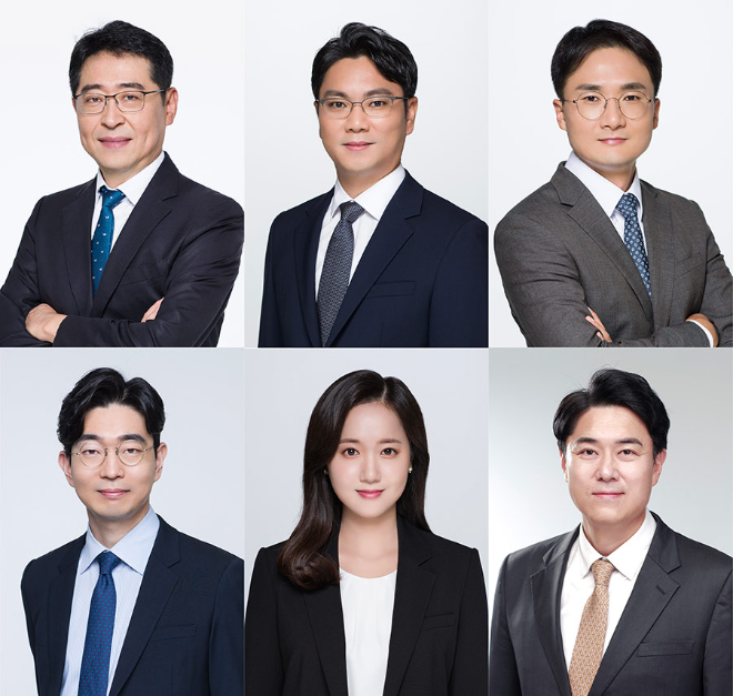 좌측부터 시계방향으로 센터장 장경수, 김탁환, 이승현 변호사, 김중환 수석전문위원, 최혜빈, 황인용 변호사. 사진=법무법인 세종