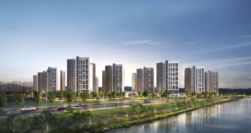 e편한세상 대장 퍼스티움 투시도.(사진=DL이앤씨)