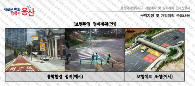 용산국제업무지구 개발계획 中 보행데크 조성에 관한 지자체 정비계획(안).(사진=용산구)