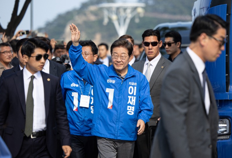 울산서 유세하고 있는 이재명 후보(사진=연합뉴스)