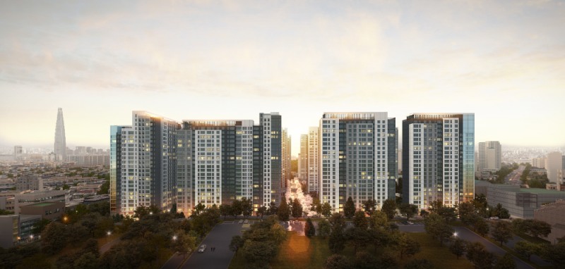 서울 송파구 가락 쌍용1차 리모델링 투시도.(사진=쌍용건설)