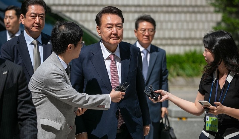 대선 후 첫 내란 재판 출석하는 윤 전 대통령(사진=연합뉴스)