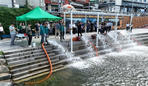 집중 호우 대비 ‘수방장비 작동훈련’ 실