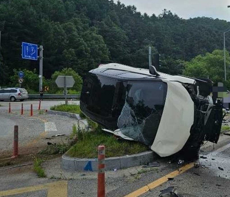 춘천서 발생한 교통사고 현장(사진=연합뉴스)