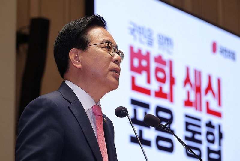 송언석 원내대표, 의원총회 발언(사진=연합뉴스)