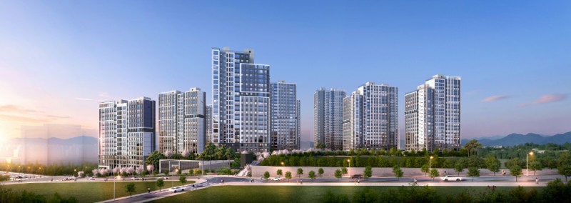 검단호수공원역 중흥S-클래스 투시도.(사진=중흥건설그룹)