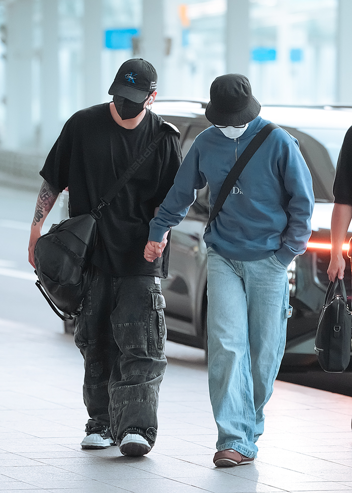 방탄소년단 정국-지민, 인천국제공항 출국