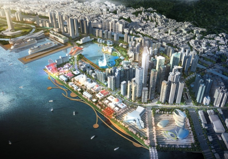 부산 북항 재개발 조감도