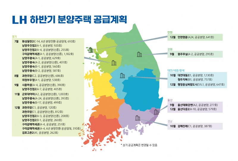LH, 3기 신도시 등 하반기 전국 1만6000호 분양 ‘속도전’