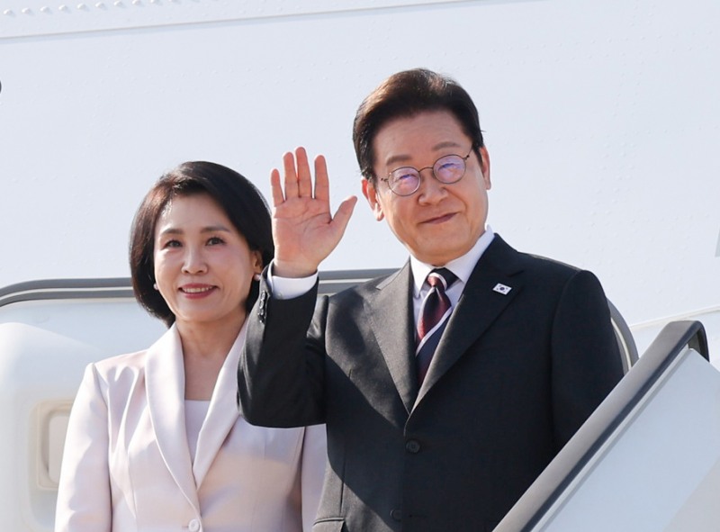 이재명 대통령 부부 워싱턴 도착(사진=연합뉴스)