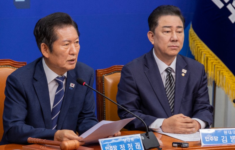 최고위서 발언하는 정청래 대표(사진=연합뉴스)