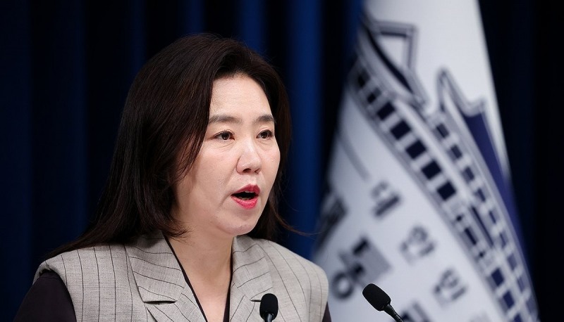 핵심규제 합리화 전략회의 관련 브리핑하는 강유정 대변인(사진=연합뉴스)