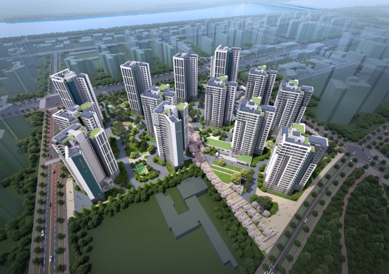 에코델타시티 푸르지오 트레파크 조감도.(사진=대우건설)