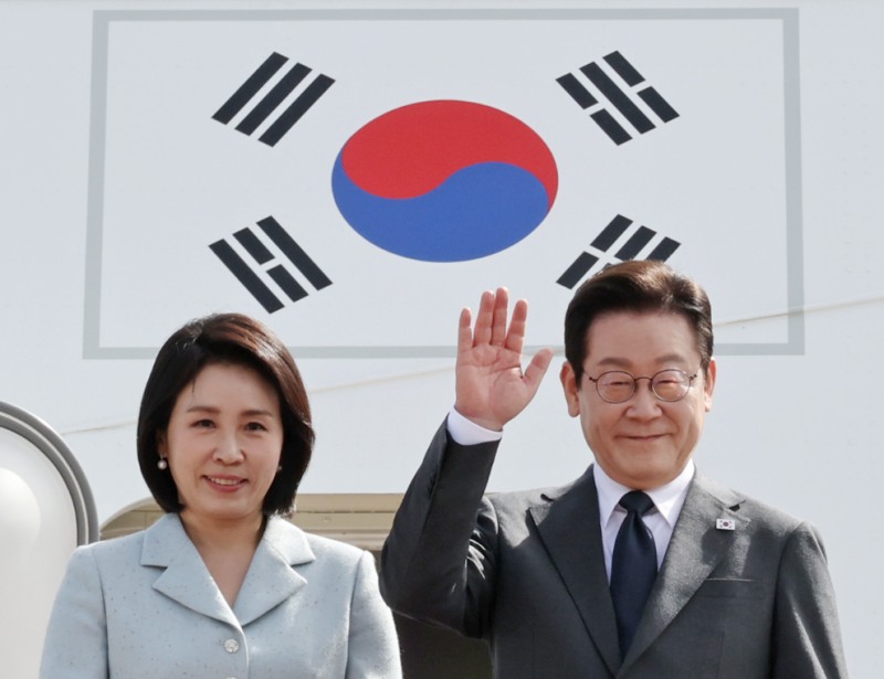 뉴욕 도착한 이재명 대통령(사진=연합뉴스)