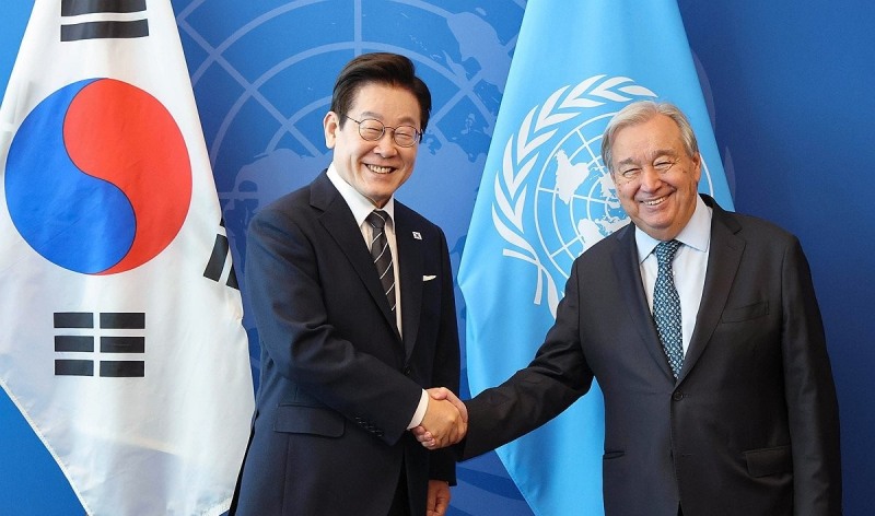 이재명 대통령, 유엔 사무총장 접견(사진=연합뉴스)