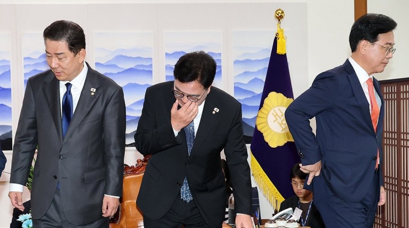 국회의장과 여야 원내대표 회동(사진=연합뉴스)