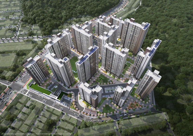 두산위브더제니스 청주 센트럴파크 조감도.