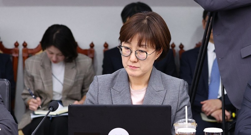 수석보좌관회의 참석한 김현지 제1부속실장(사진=연합뉴스)