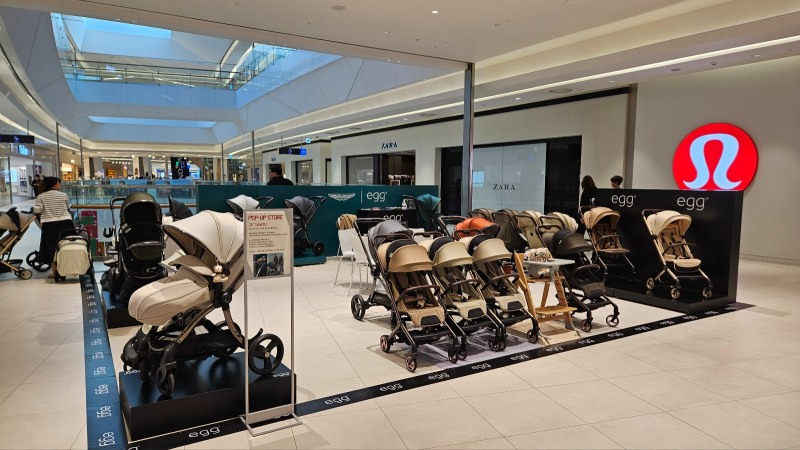 에그유모차, 타임빌라스 수원점 팝업 오픈, 1+1 이벤트 진행