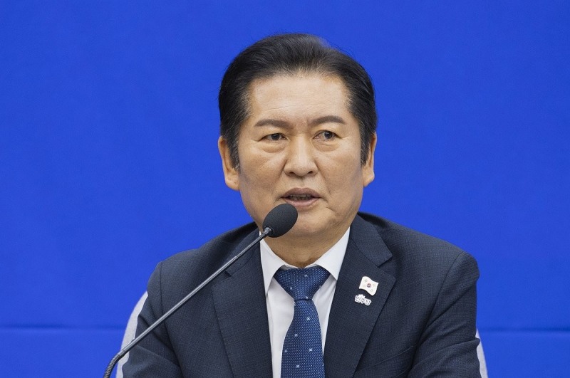 인사말하는 정청래 대표(사진=연합뉴스)