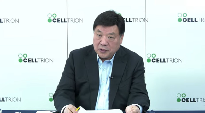 셀트리온 서정진 회장. 사진=셀트리온 온라인 간담회