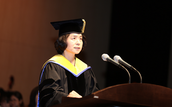 동덕여대 김명애 총장. 사진=동덕여대