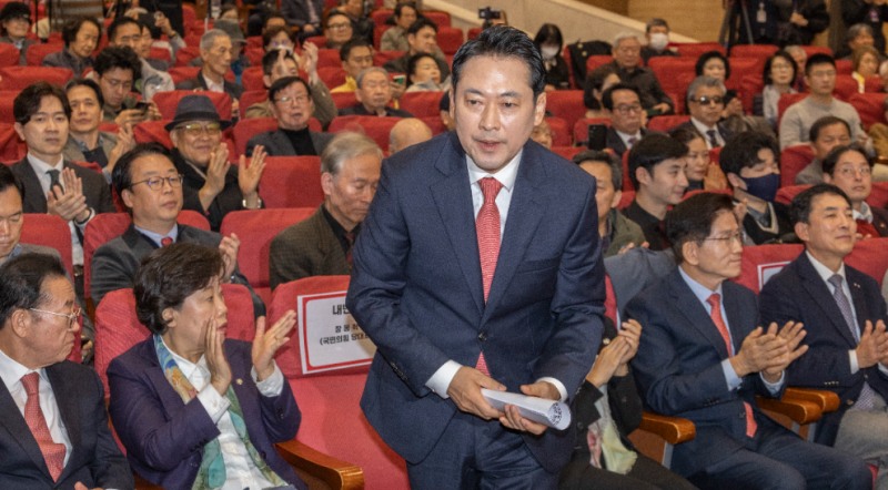 이승만의 외로운 투쟁 시사회 축사나선 장동혁(사진=연합뉴스)