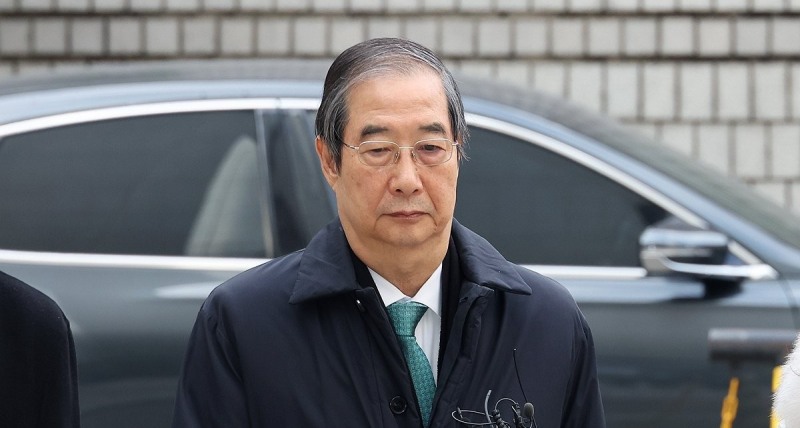 1심 결심 공판 출석한 한덕수 전 총리(사진=연합뉴스)